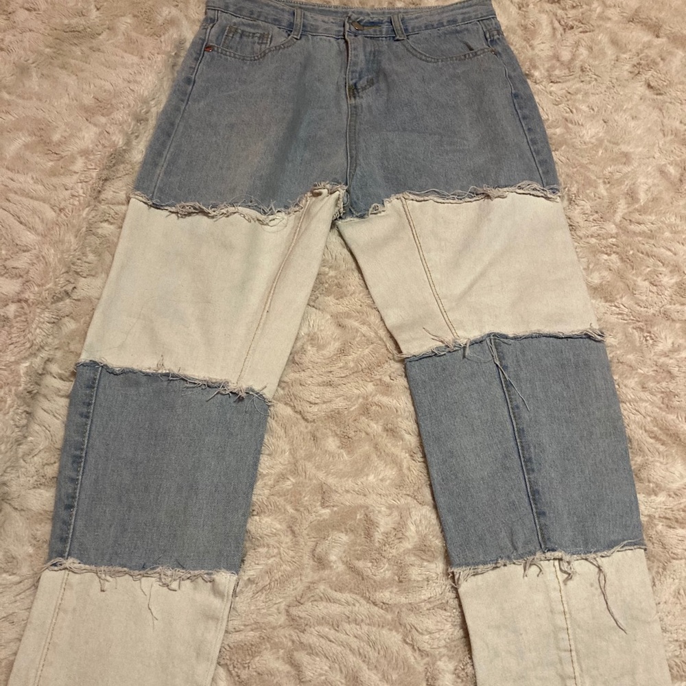 color block jeans